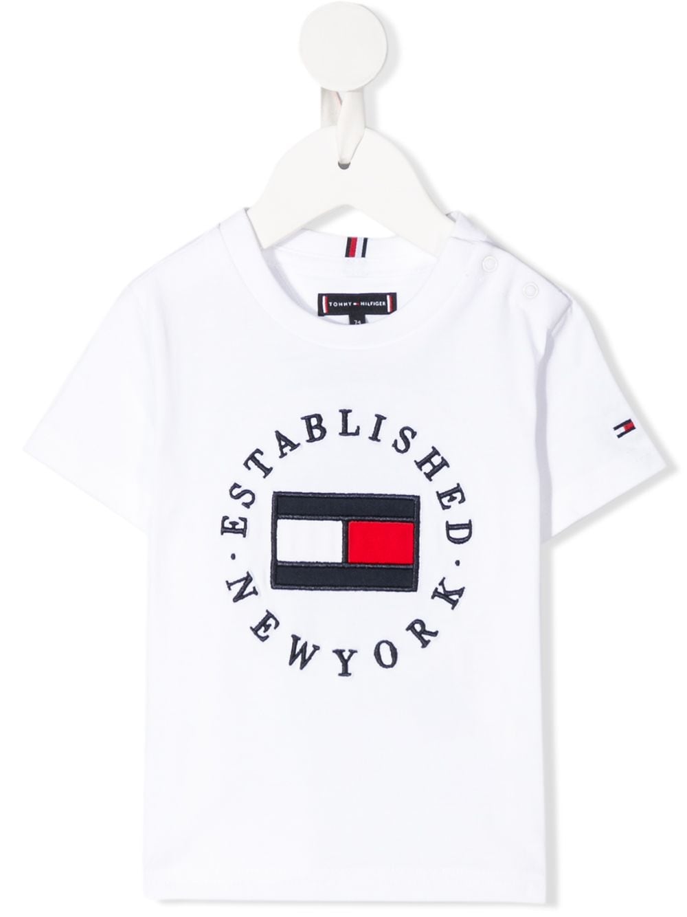 Tommy Hilfiger Junior Babies' Embroidered Logo T-shirt In White