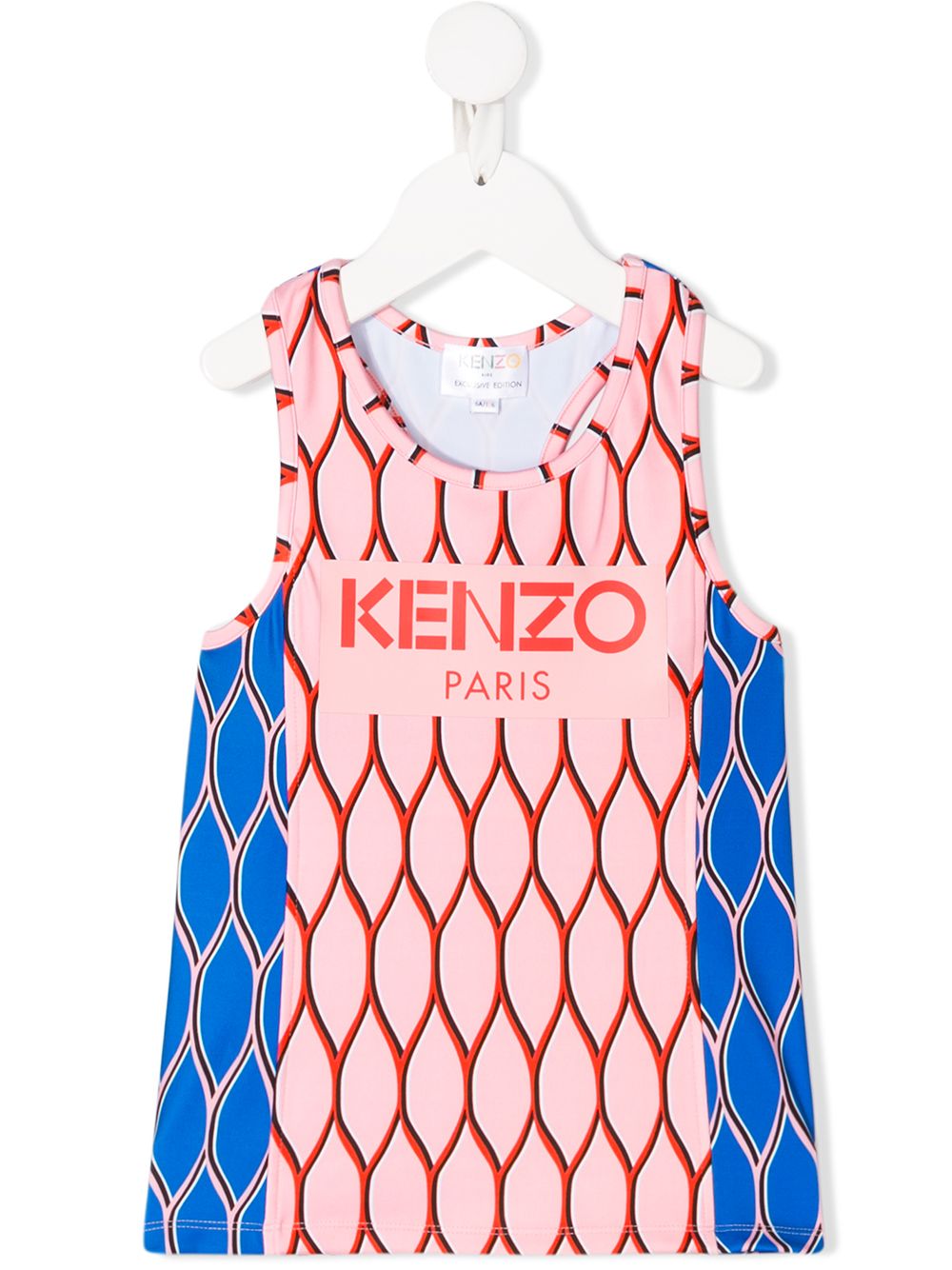 фото Kenzo kids logo colour-block tank top