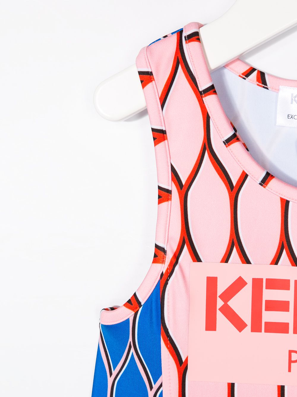 фото Kenzo kids logo colour-block tank top