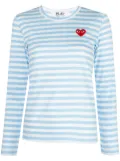 Comme Des Garçons Play striped long sleeve top - Blue