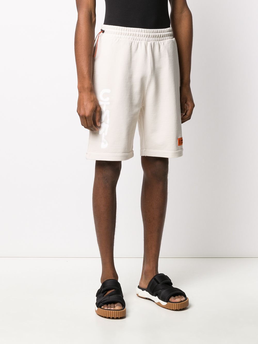 фото Heron preston logo patch track shorts