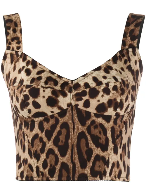 Bustier à imprimé léopard - Dolce & Gabbana - Modalova