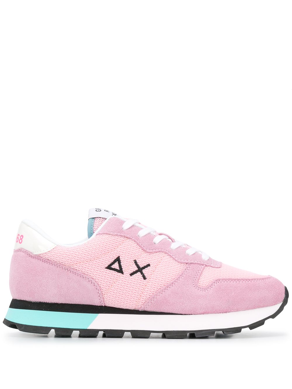 Sun 68 Suede Panel Sneakers In Pink