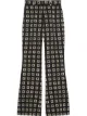 Image 1 of Gucci square G print faille flare trousers