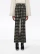 Gucci square G print faille flare trousers
