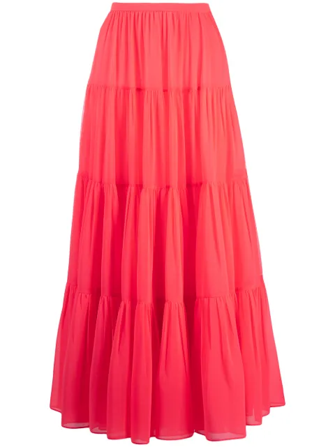 Valentino Garavani long tiered skirt