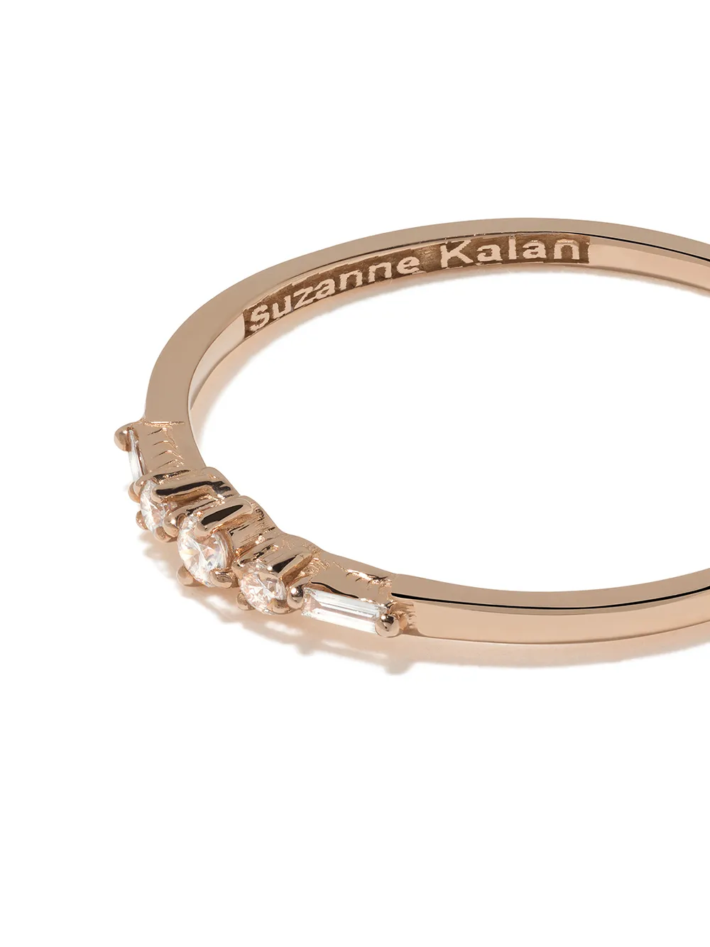 Фото 3 - Suzanne Kalan кольцо Thin Playful из розового золота с бриллиантами от Suzanne Kalan