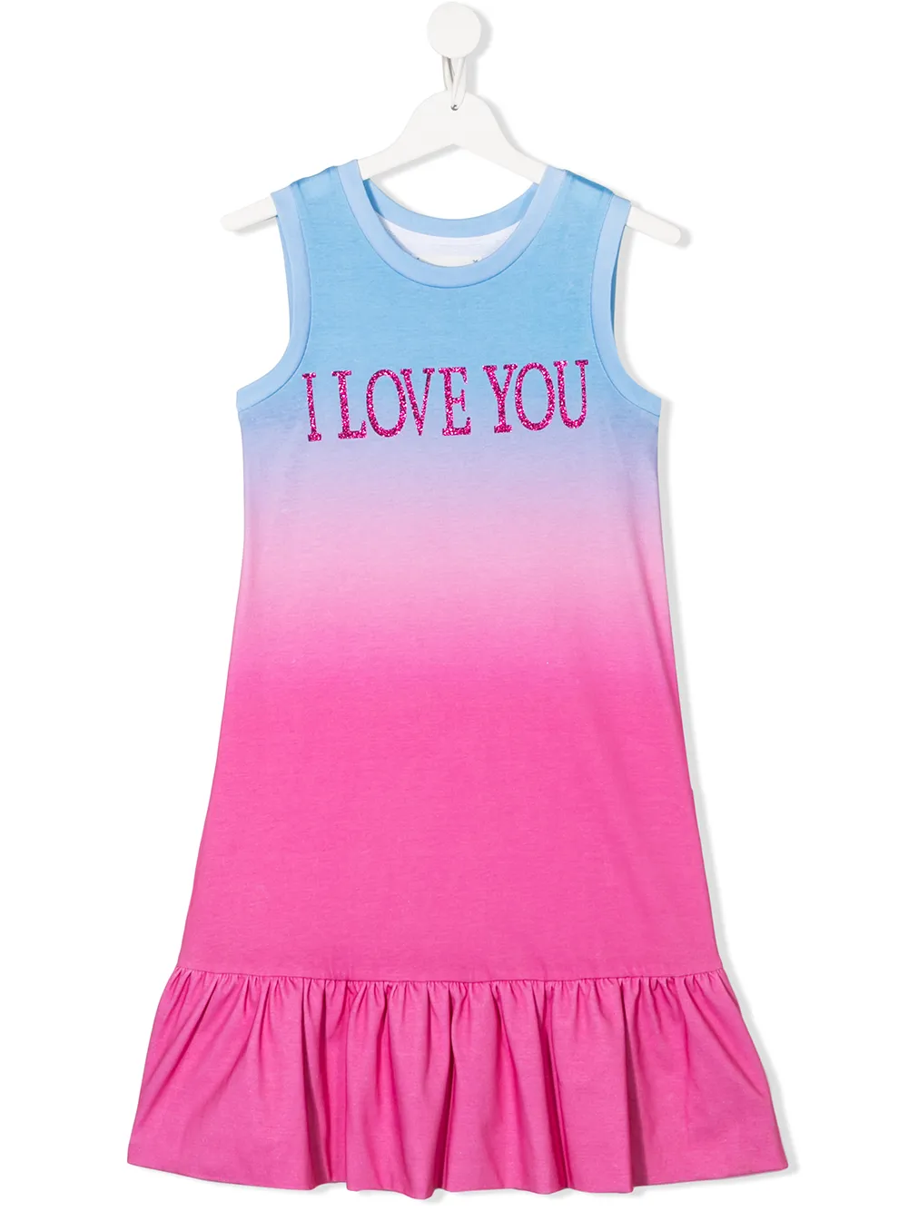 Alberta Ferretti Teen Sleeveless Multicolor Dress In Pink