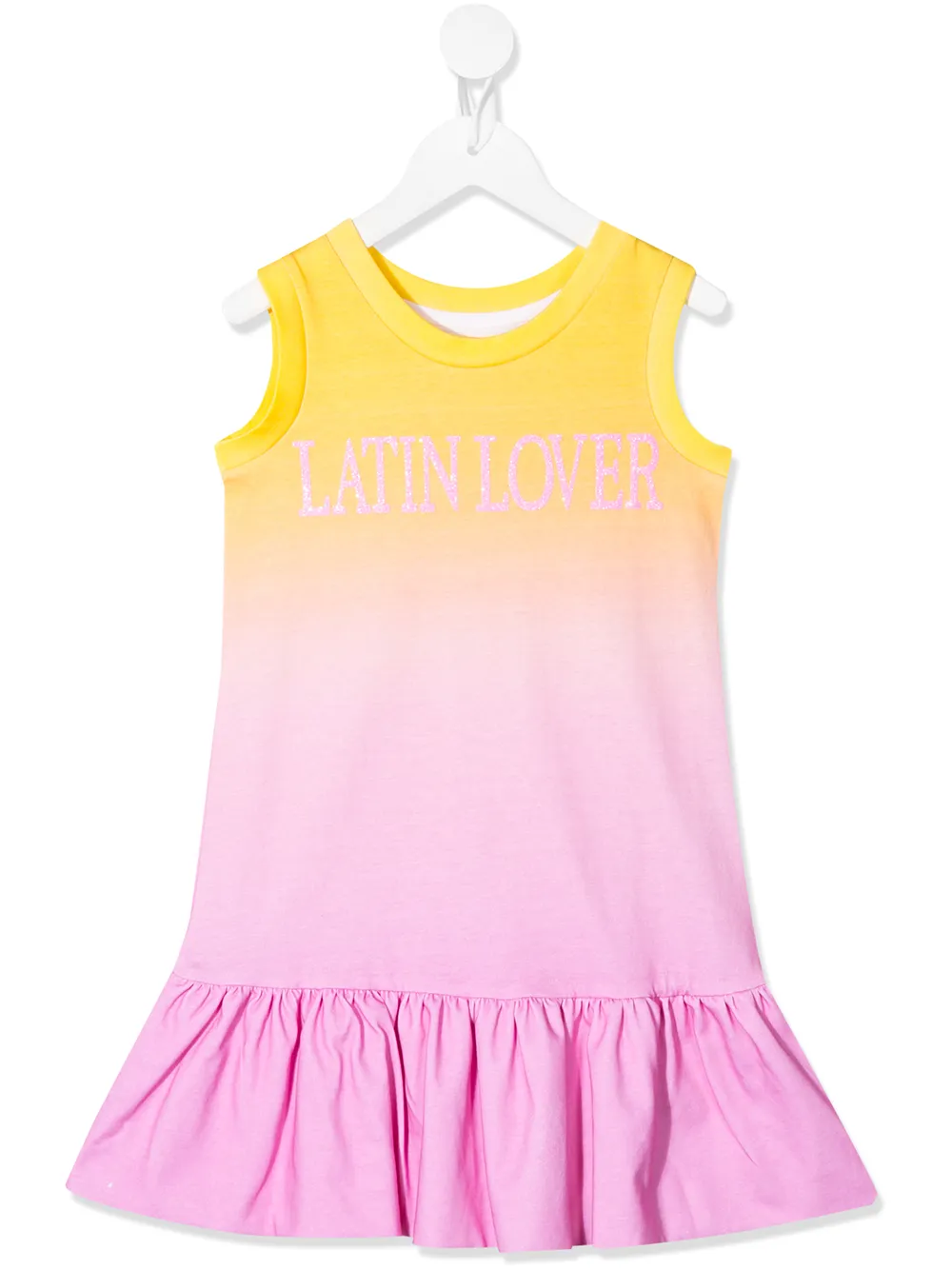 Alberta Ferretti Kids' Latin Lover Cotton Jersey Dress In Pink