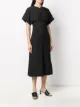 Victoria Beckham flared short-sleeve midi dress