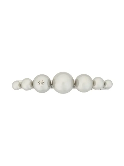 Tory Burch logo pearl hair clip
