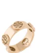 Tory Burch Milgrain logo-plaque ring