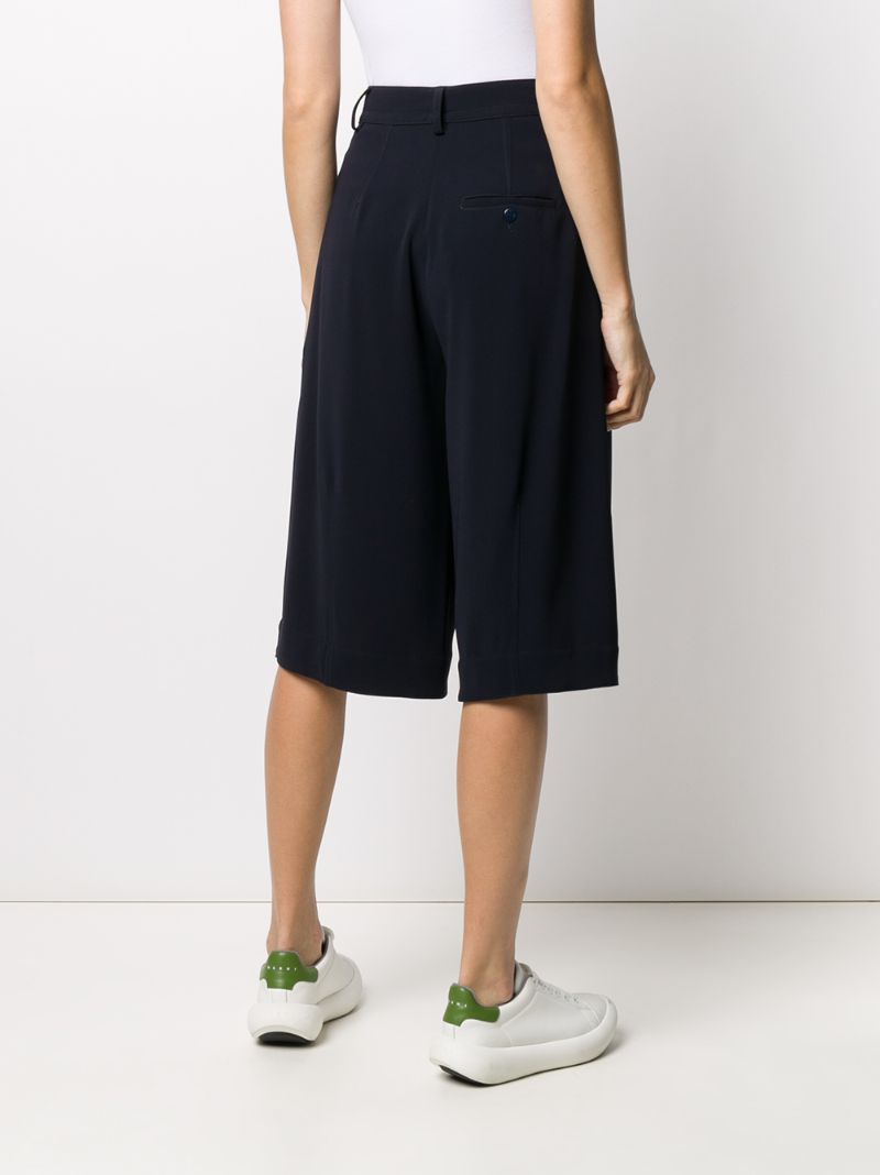 Shop Brag-wette High-waisted Cropped Trousers In Blue