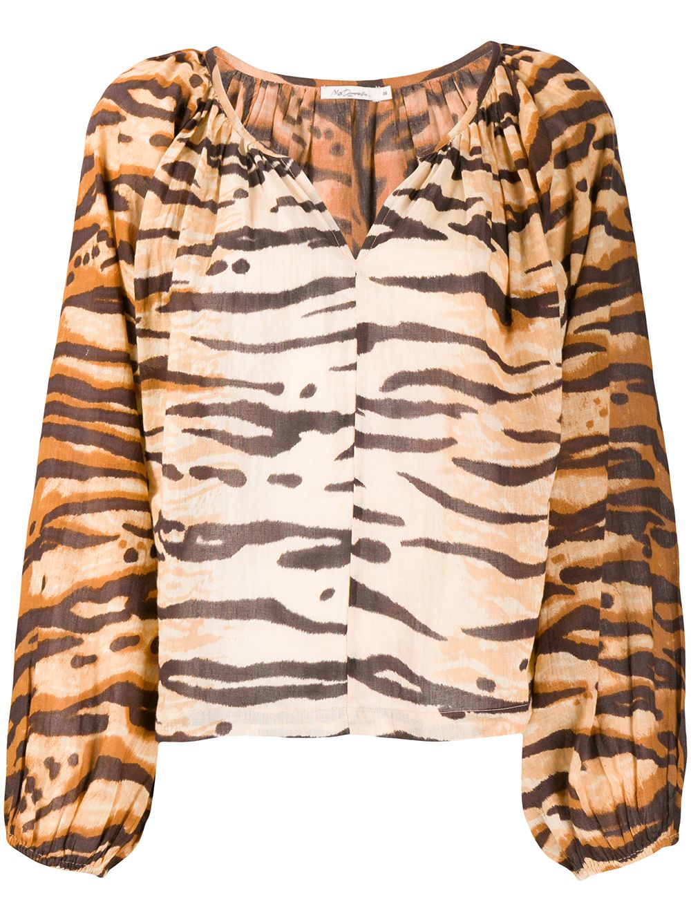 фото Mes demoiselles birmania tiger-print cotton blouse