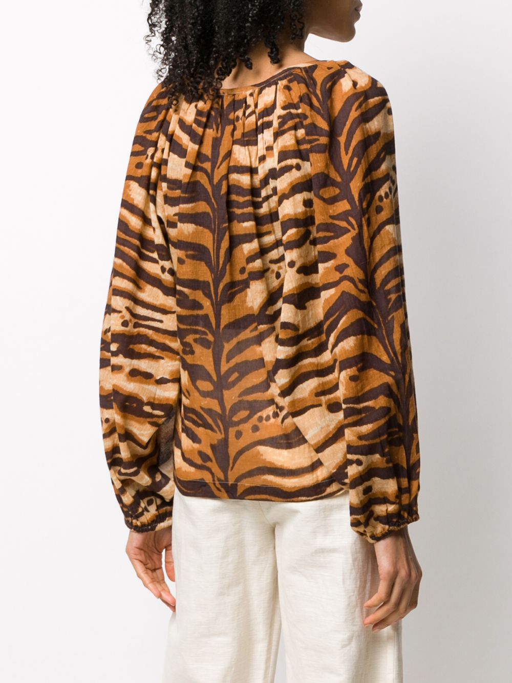 фото Mes demoiselles birmania tiger-print cotton blouse