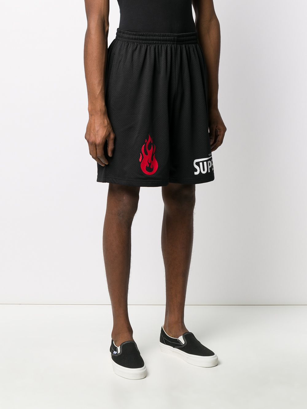 фото Vision of super flame-print track shorts