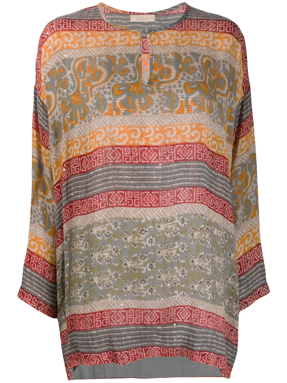 фото Mes demoiselles kanji tribal-print blouse