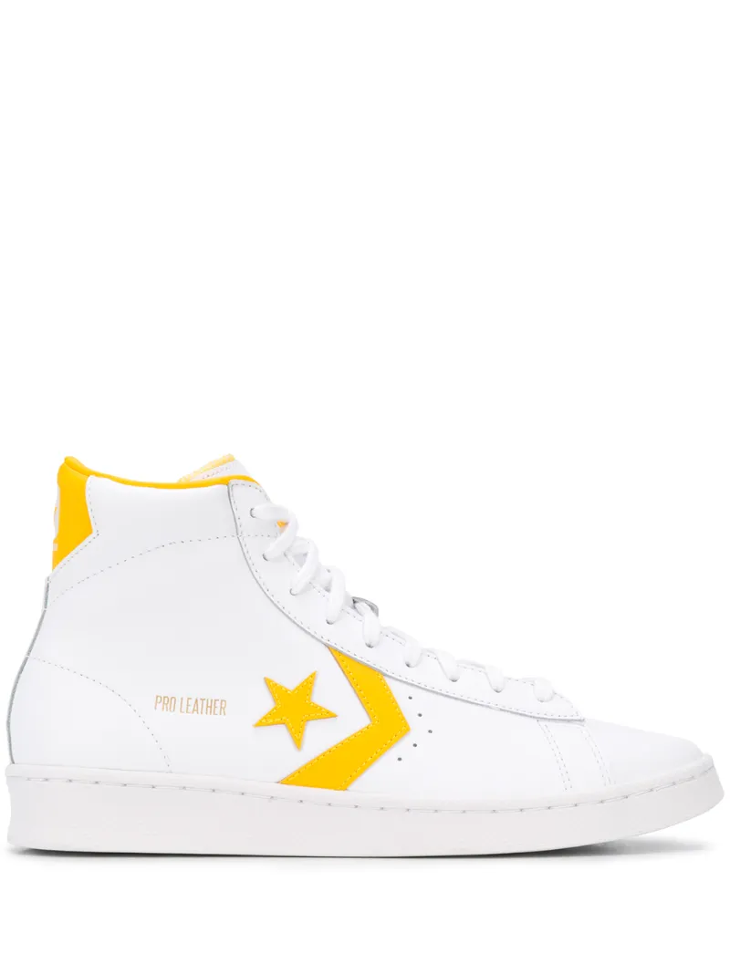 converse yellow leather