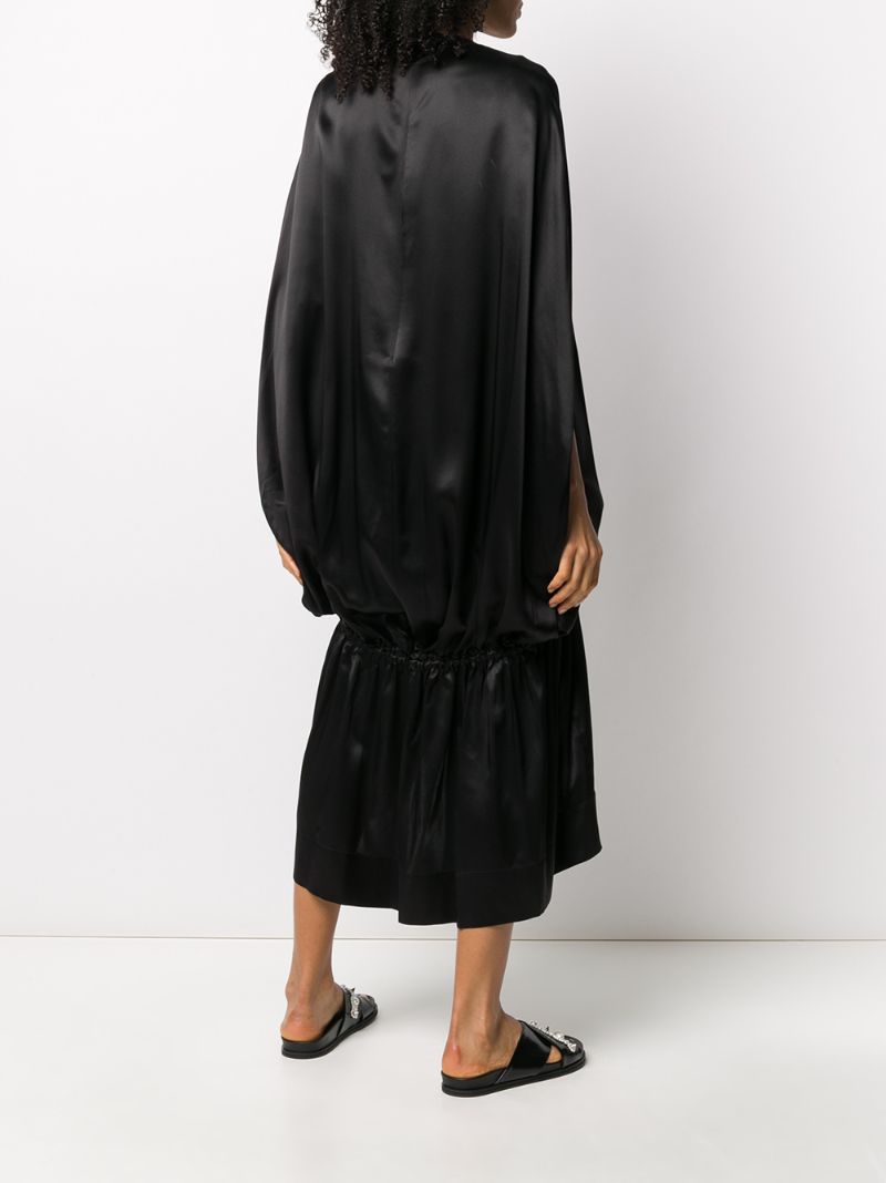 SIMONE ROCHA DROPPED-WAIST SILK SATIN DRESS 