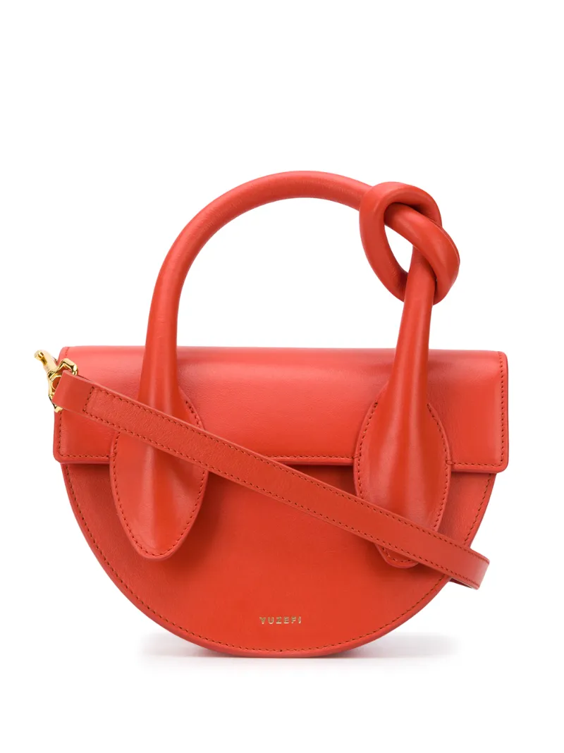 Yuzefi Dolores Knot-handle Bag In Orange