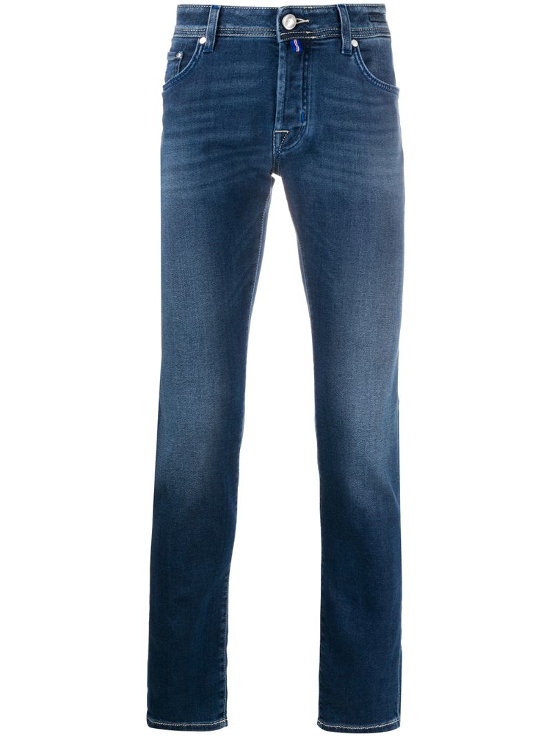 JACOB COHEN SLIM-FIT STONEWASHED JEANS 