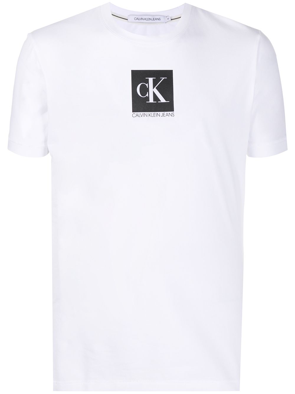 Calvin Klein Jeans Est.1978 Slim Logo T-shirt In White