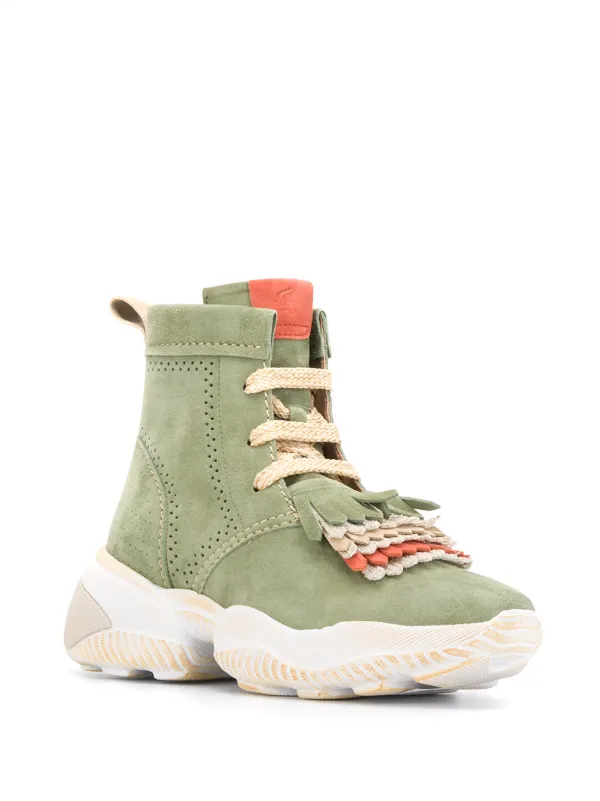 fringe trimmed boots