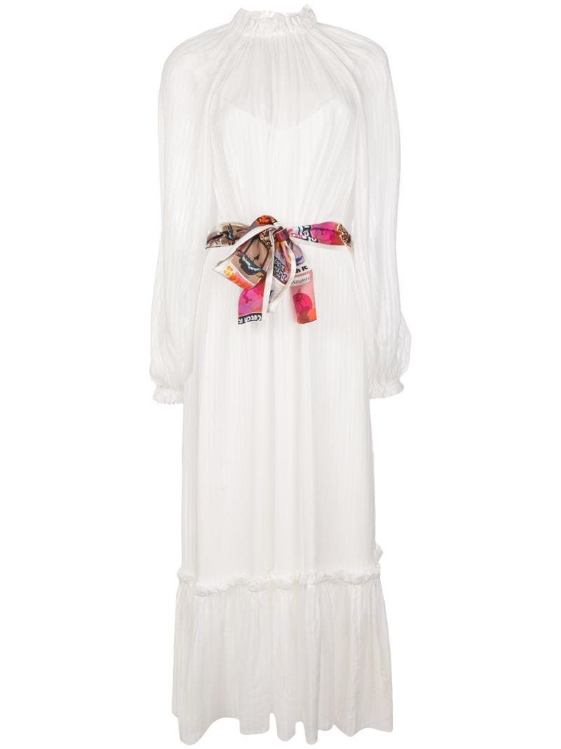 Zimmermann Pleated Midi Dress In White