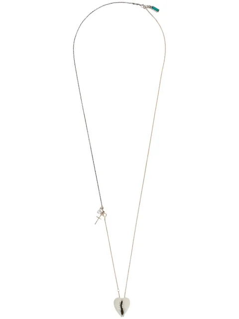 Saint Laurent heart-shaped cowrie shell necklace
