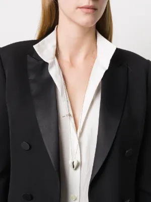 YSL プレート型ネックレス シルバー Yves Saint Laurent イヴ・サンローラン YVES SAINT LAURENT