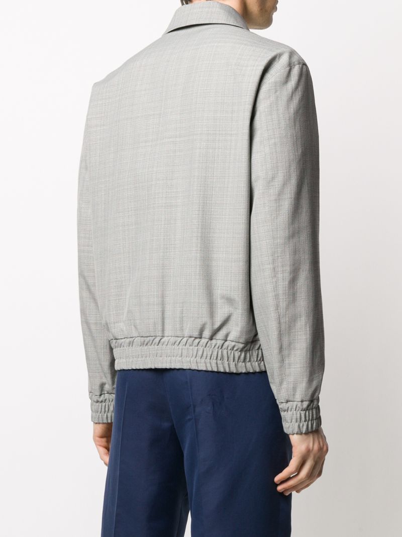 Shop Kenzo Check Twill Lightweight Jacket In Grey