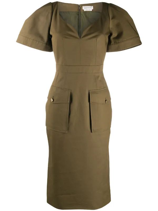 alexander mcqueen green dress