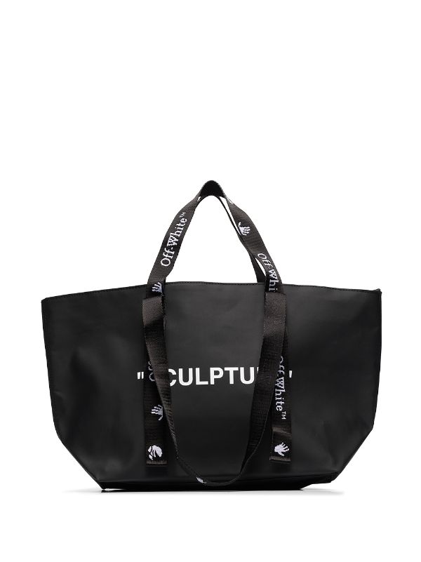 off white sculpture tote bag