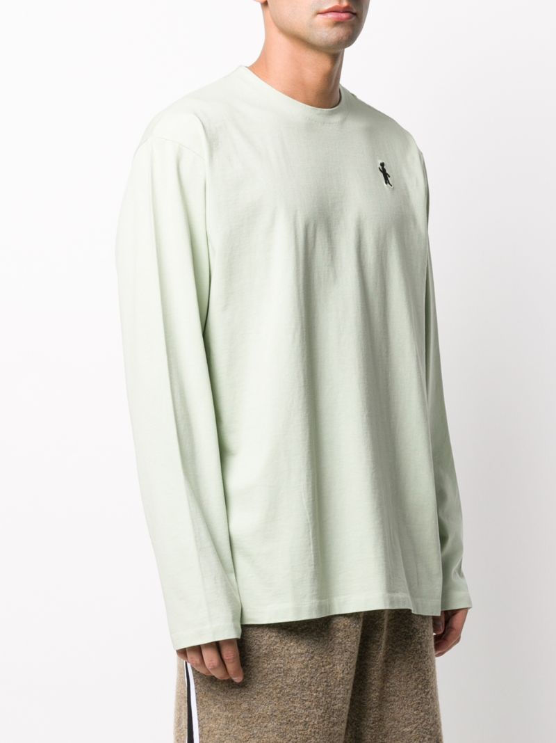 Shop Marni Rabbit Detail Long-sleeve T-shirt In Green