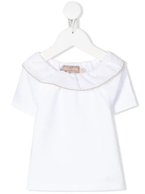 La Stupenderia ruffle-trimmed top