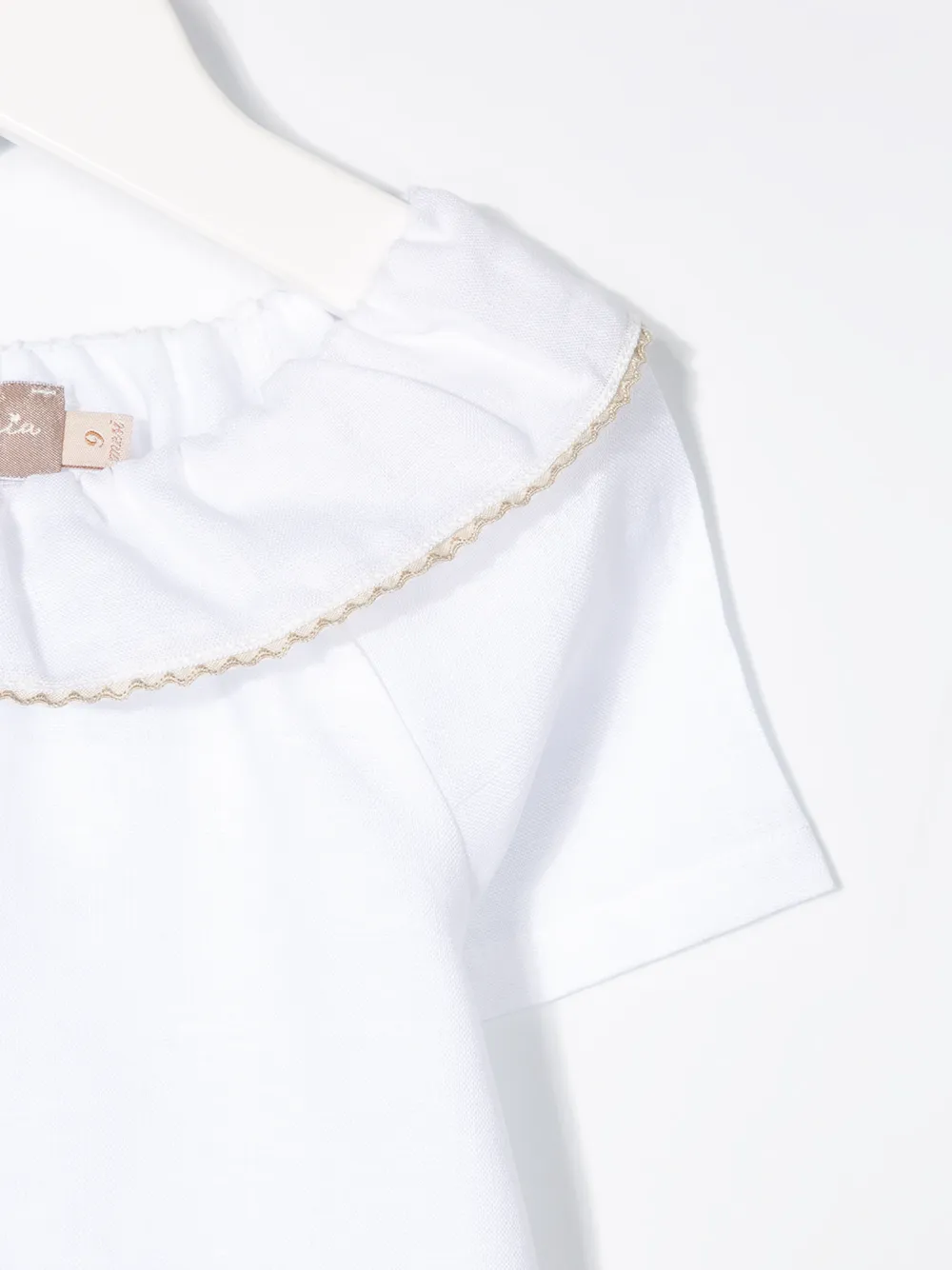 La Stupenderia Top met ruche afwerking Wit