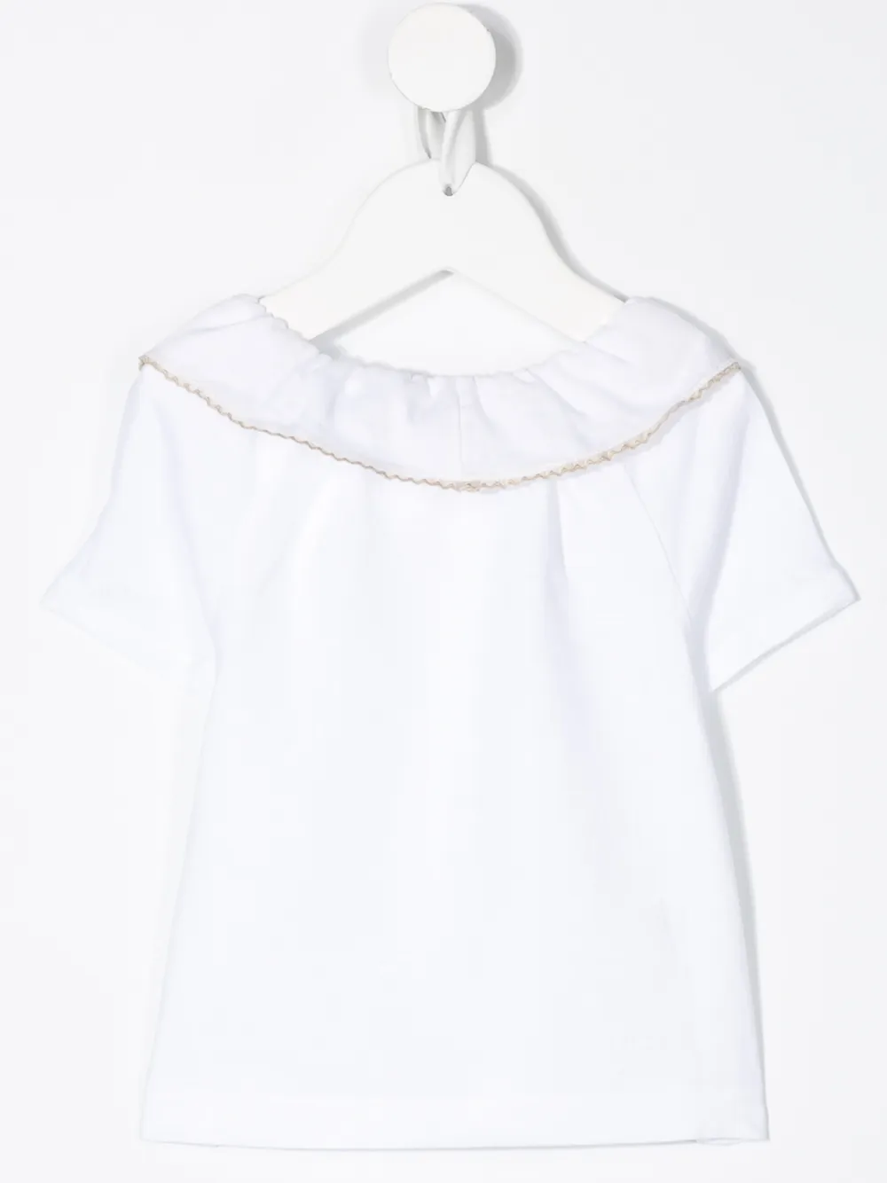 La Stupenderia Top met ruche afwerking Wit