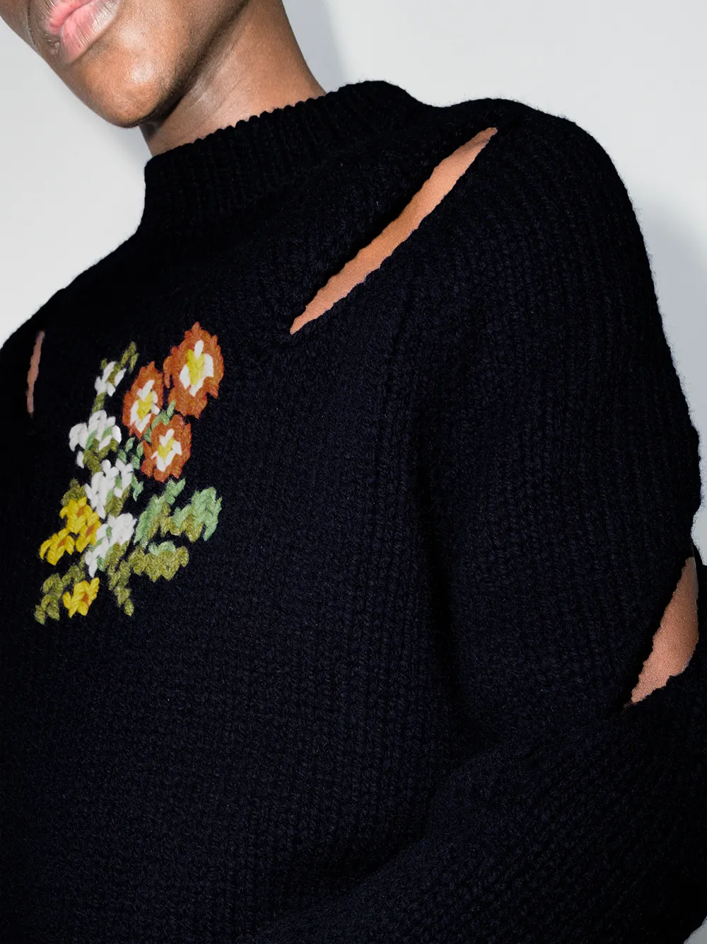 希少stefan cooke SLASHED FLOWER JUMPER ニット | hartwellspremium.com