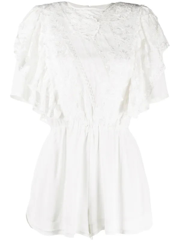 lace trim playsuit