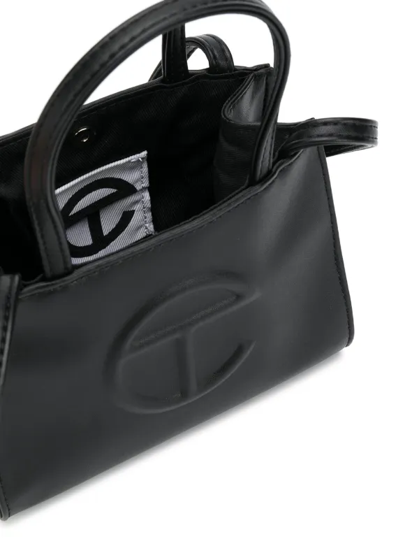 telfar small black shopping bag