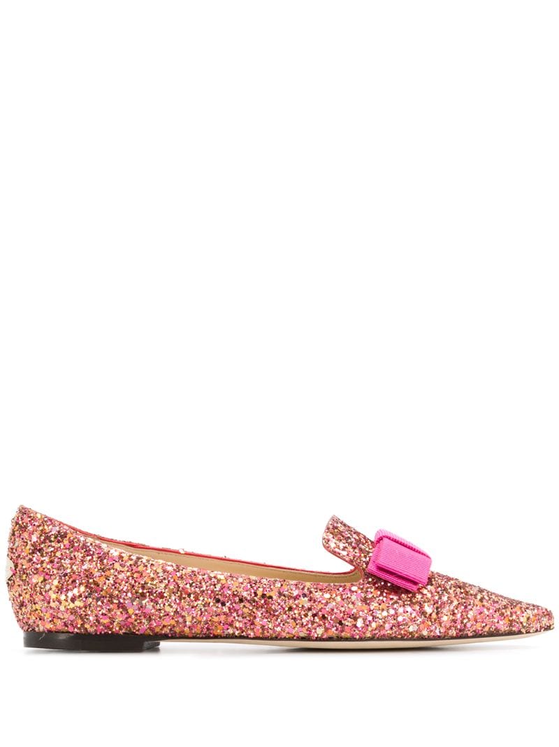 Jimmy Choo Gala Ballerina Flats In Pink