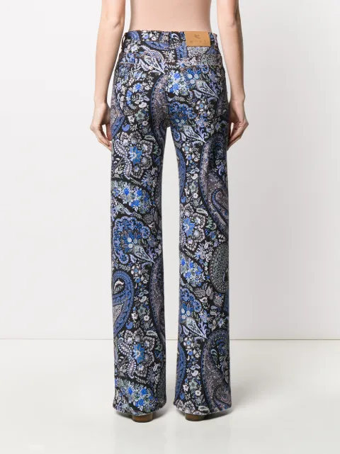 black paisley jeans