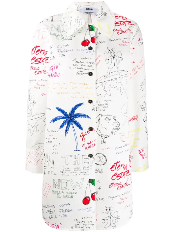 graffiti shirt dress