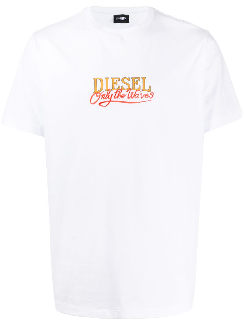 Diesel Graphic Print T In White