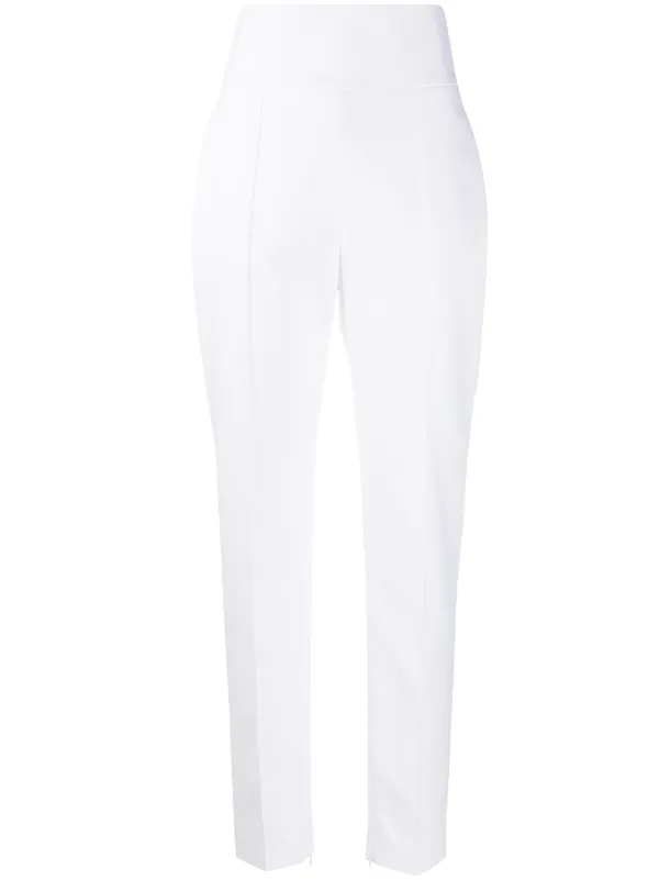 skinny fit high waisted trousers