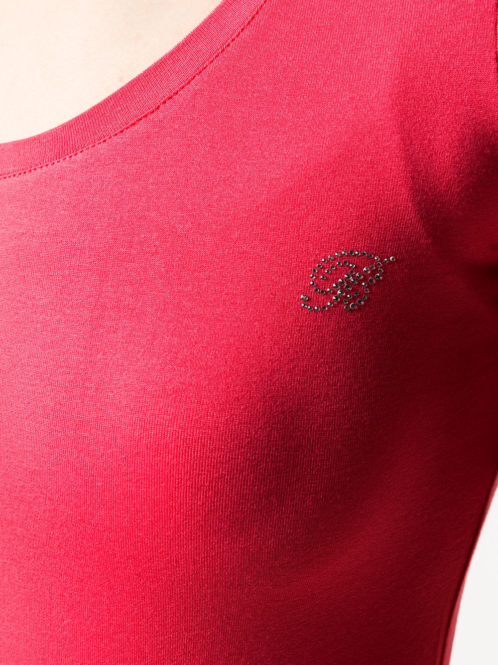 фото Blumarine rhinestone-logo t-shirt