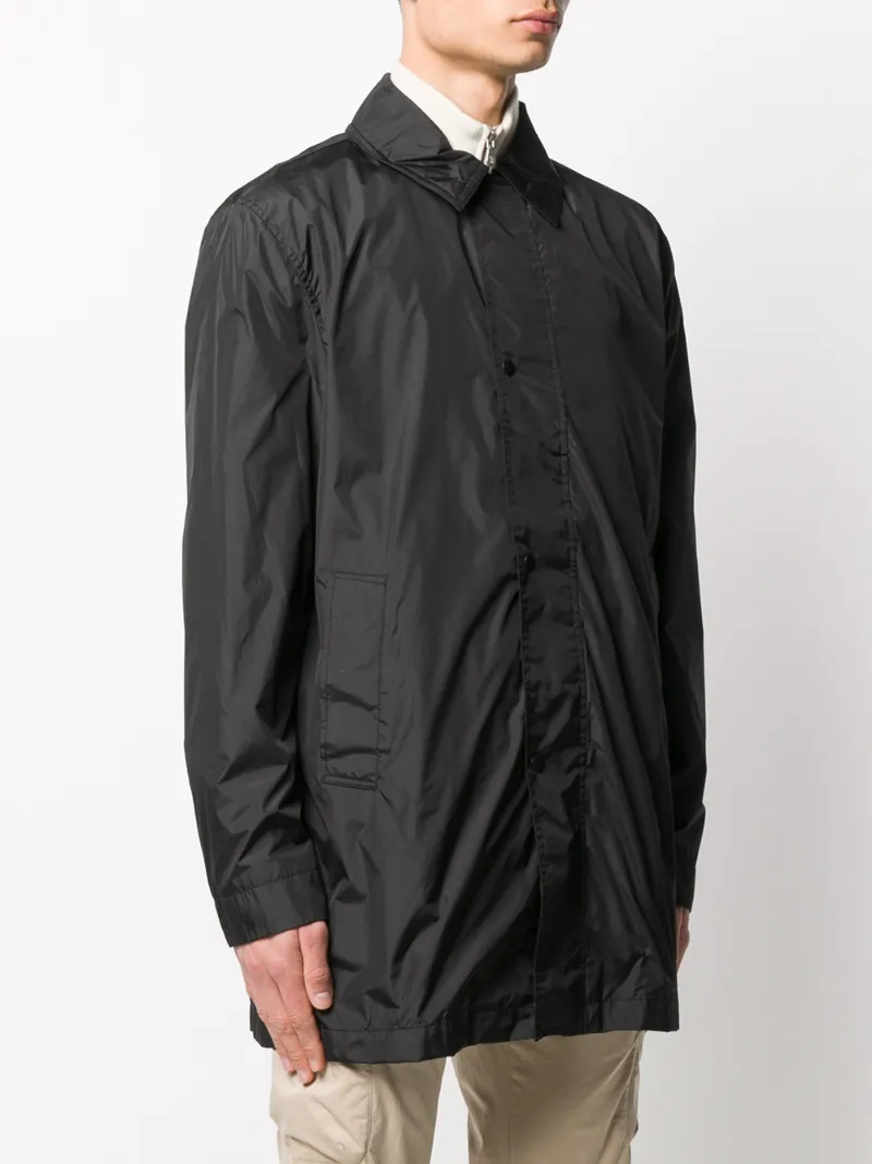 Woolrich Single Breasted Coat In Black