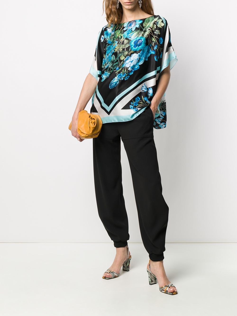 фото Blumarine floral print tunic blouse