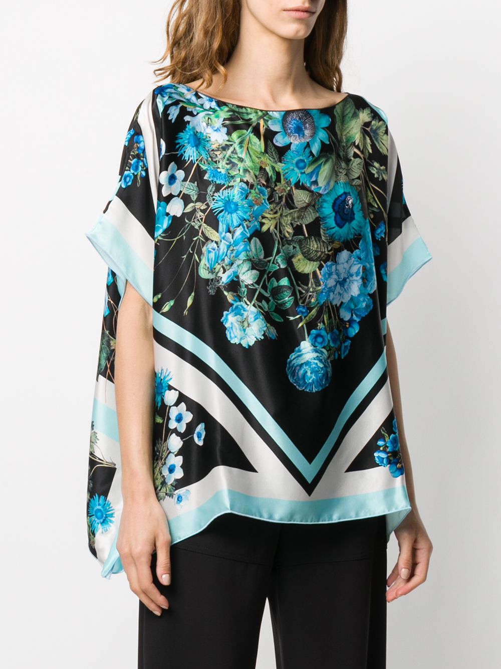 фото Blumarine floral print tunic blouse