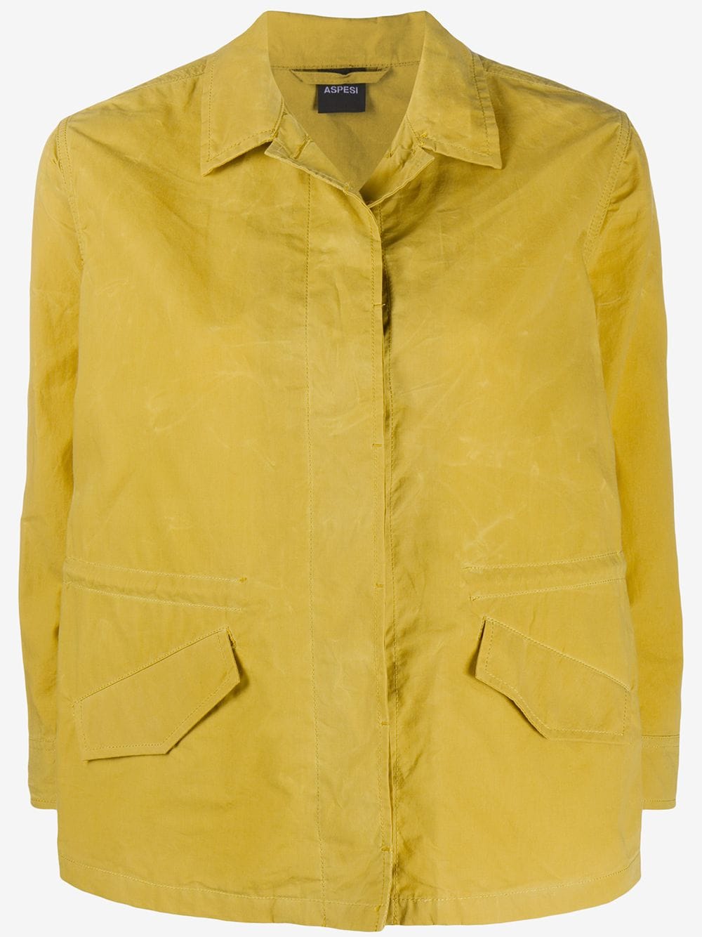 Aspesi Oversized Buttoned Jacket In Yellow